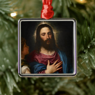 Adorno Metálico La tentación de Cristo, Tiziano