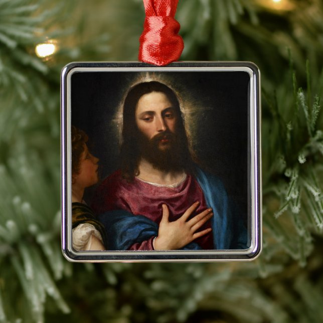 Adorno Metálico La tentación de Cristo, Tiziano (Árbol)