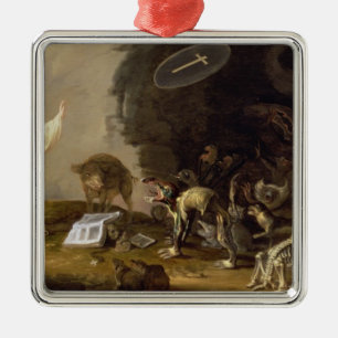 Adorno Metálico La tentación de St Anthony (el panel)