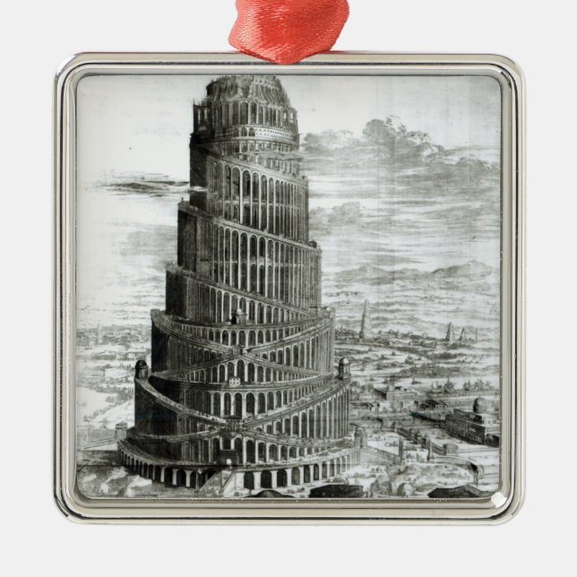 Adorno Metálico La torre de Babel, 1679 (Frente)
