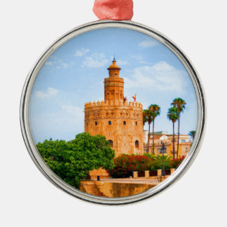 Adorno Metálico la torre de Sevilla España del oro florece las