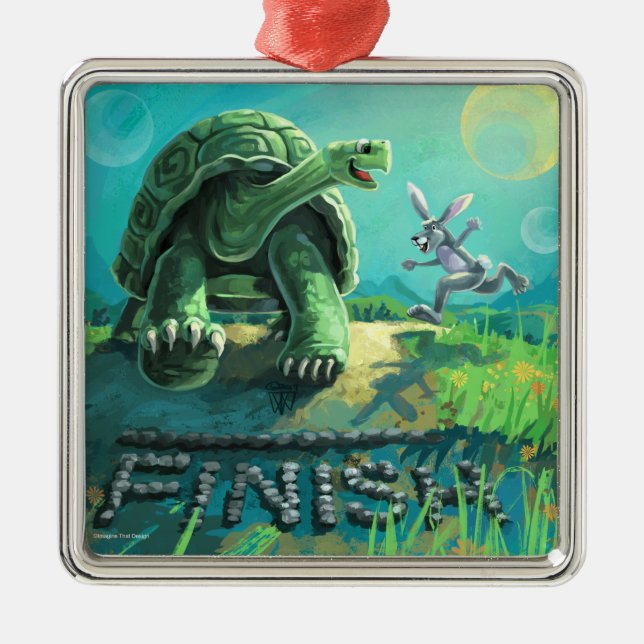 Adorno Metálico La tortuga y el arte de la liebre (Frente)