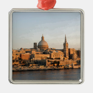 Adorno Metálico La Valeta, Malta al atardecer