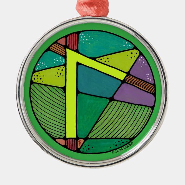 Adorno Metálico La vida de Art Nouveau Laguz (Frente)