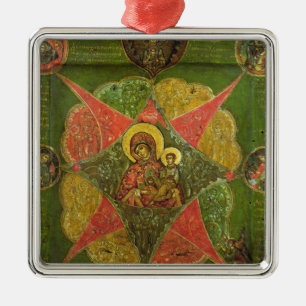 Adorno Metálico La Virgen de la zarza ardiente, del monte Athos