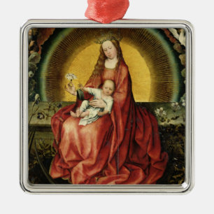 Adorno Metálico La Virgen y el niño 2