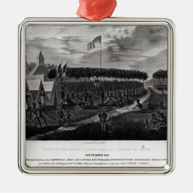 Adorno Metálico La vista del gran tratado celebró en la pradera du (Frente)