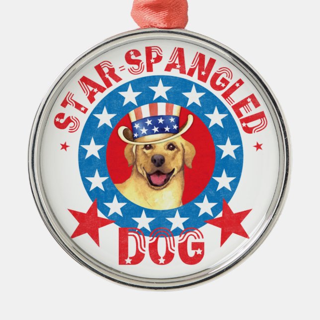 Adorno Metálico Laboratorio amarillo patriótico (Frente)