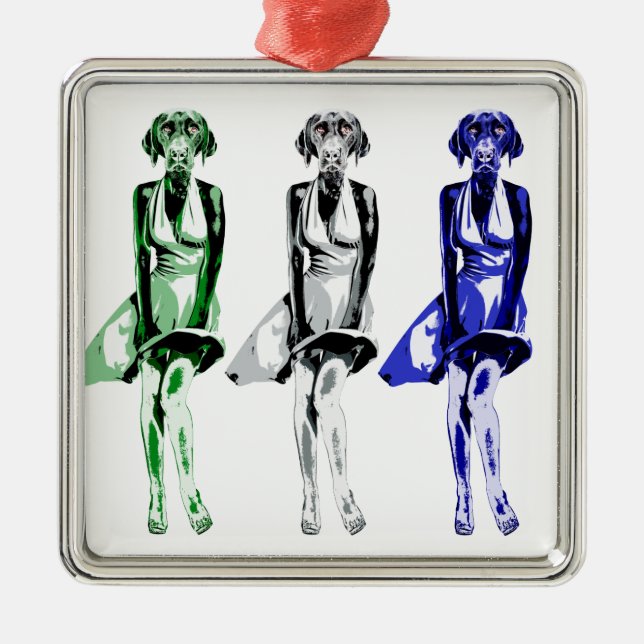 Adorno Metálico Labrador retriever Monroe - estilo (Frente)