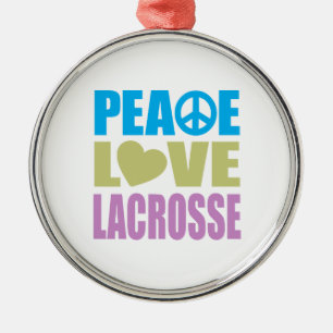 Adorno Metálico Lacrosse de amor por la paz