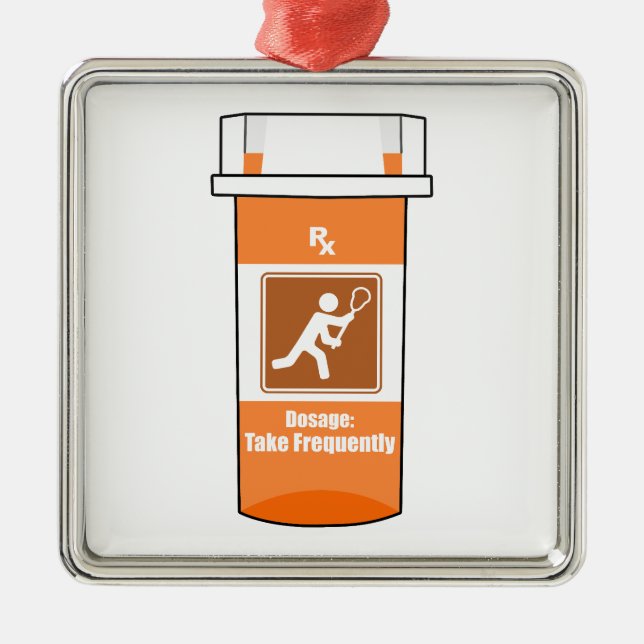 Adorno Metálico Lacrosse es mi medicamento (Frente)