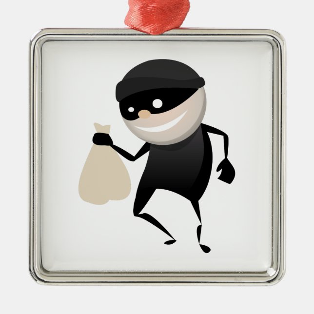 Adorno Metálico Ladrón divertido (Frente)