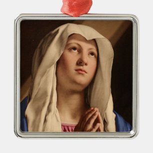 Adorno Metálico Lady Madonna Praying (Virgen María) (Arte Cristian