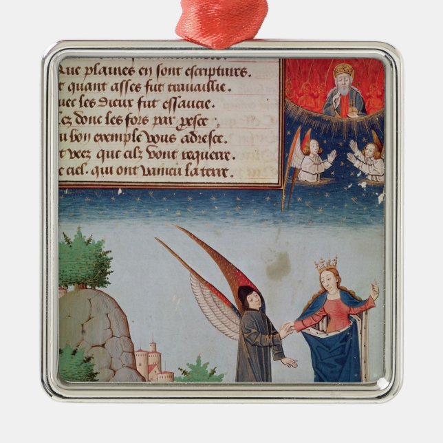 Adorno Metálico Lady Philosophy conduce a Boethius en vuelo (Frente)