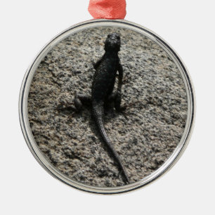 Adorno Metálico Lagarto Negro