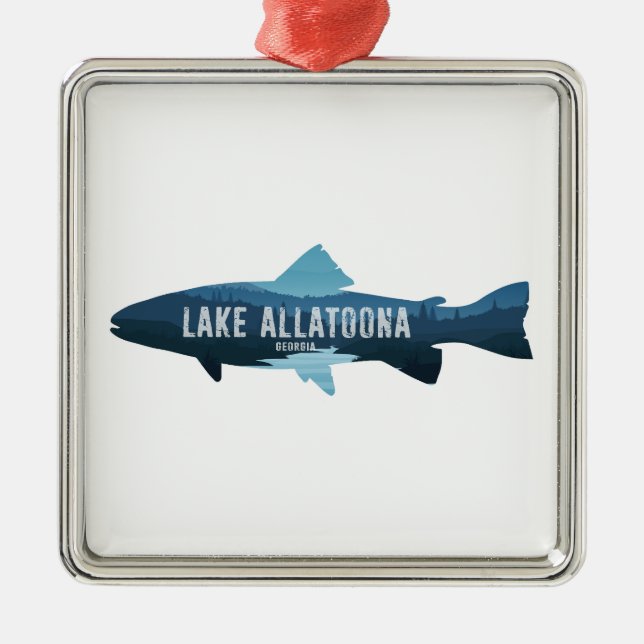 Adorno Metálico Lago Allatoona Georgia Fish (Frente)