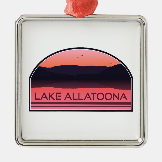 Adorno Metálico Lago Allatoona Georgia Red Sunrise (Frente)