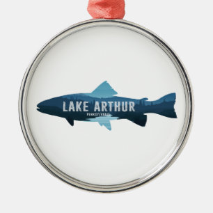 Adorno Metálico Lago Arthur Pennsylvania Pesca