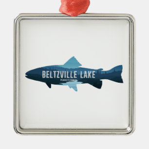 Adorno Metálico Lago Beltzville de Pennsylvania Pesca