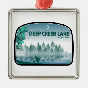 Adorno Metálico Lago Deep Creek Maryland Ciervos
