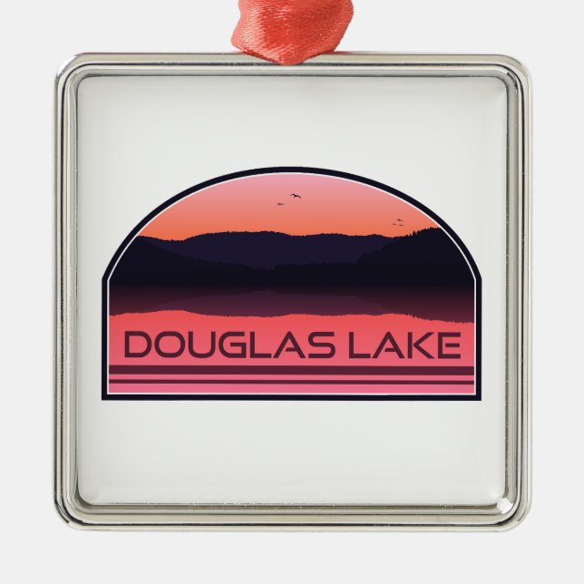 Adorno Metálico Lago Douglas Tennessee Red Sunrise (Frente)