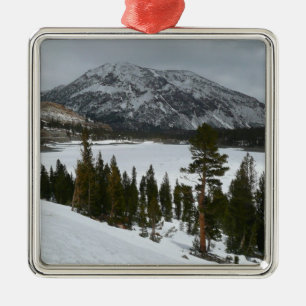 Adorno Metálico Lago Ellery nevado Paisaje invernal de California