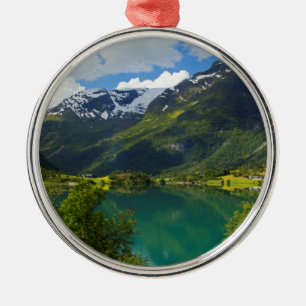 Adorno Metálico Lago Floen pintoresco, Noruega