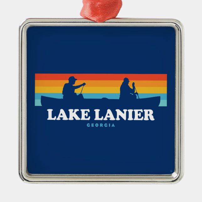 Adorno Metálico Lago Lanier Georgia Canoe (Frente)