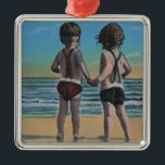Adorno Metálico Laguna Beach, FL - saludos de la escena con los<br><div class="desc">El Laguna Beach,  FL - saludos de la escena con los niños - Laguna Beach,  FL fue creado en 1909. Esta imagen representa escenas del Laguna Beach,  FL.</div>
