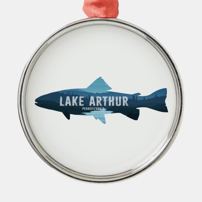 Adorno Metálico Lake Arthur Pennsylvania Fish (Frente)