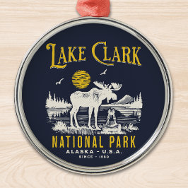 Adorno Metálico Lake Clark National Park VIntage Forest Landscape