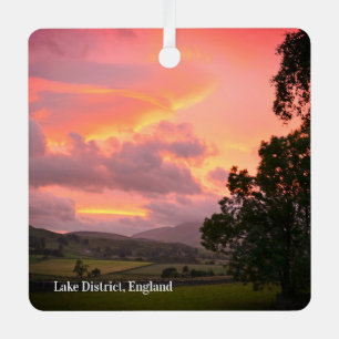 Adorno Metálico Lake District England Sunset