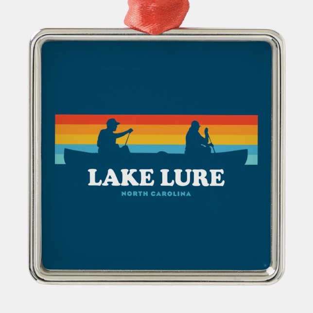 Adorno Metálico Lake Lure North Carolina Canoe (Frente)