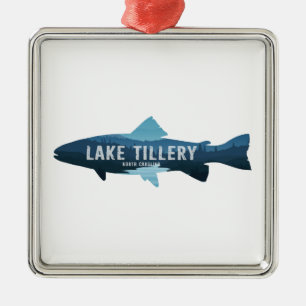 Adorno Metálico Lake Tillery North Carolina Fish