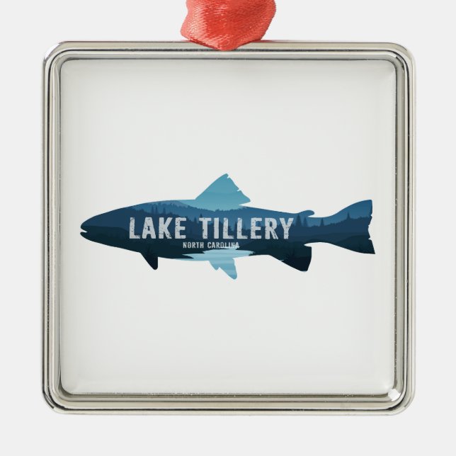 Adorno Metálico Lake Tillery North Carolina Fish (Frente)
