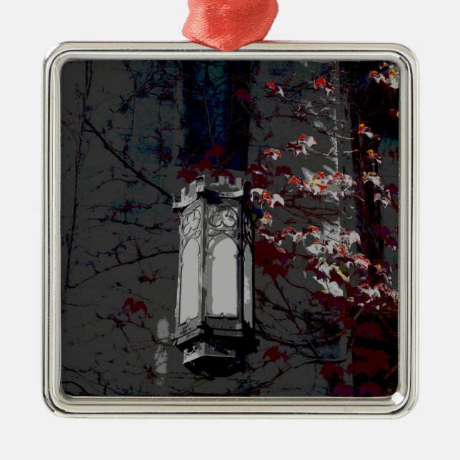 Adorno Metálico Lámpara De La Sala Cobb Con Maroon Ivy (Frente)