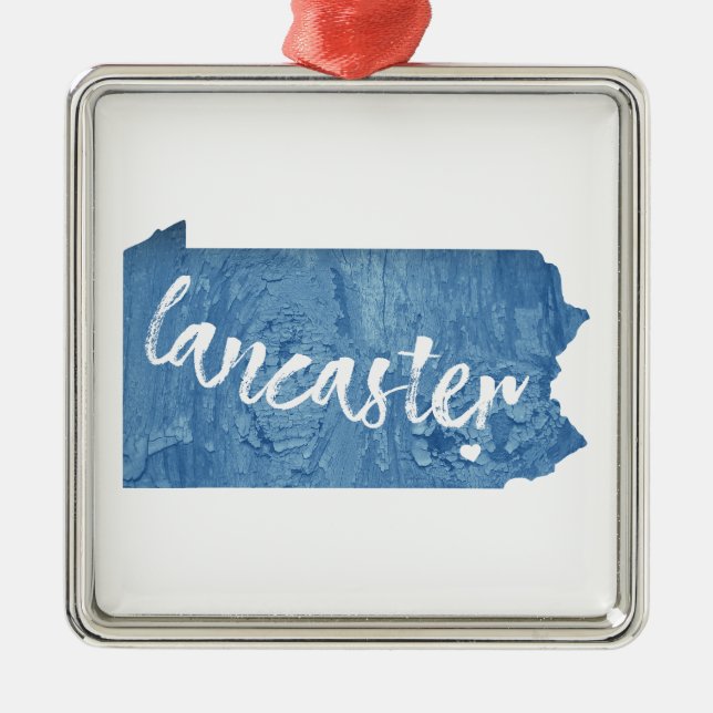 Adorno Metálico Lancaster Pennsylvania Wood Grain (Frente)