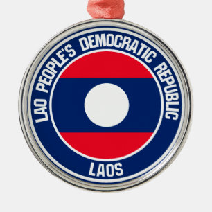 Adorno Metálico Laos Round Emblem