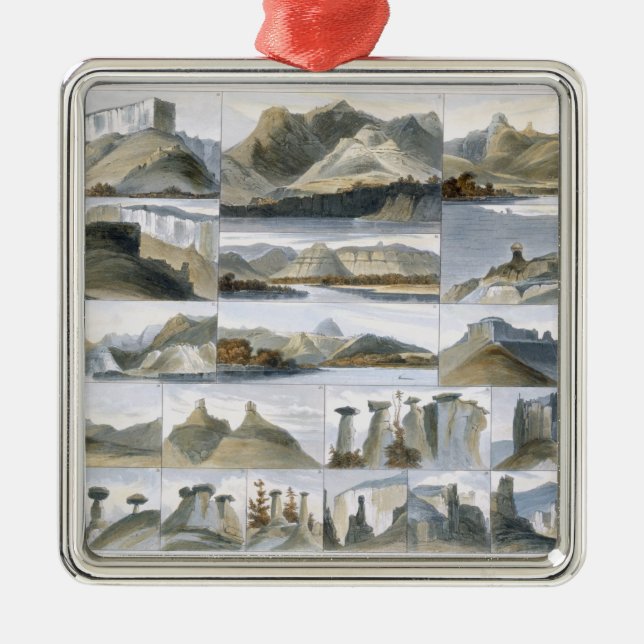 Adorno Metálico Las colinas notables en el Missouri superior, (Frente)