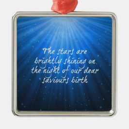 Adorno Metálico Las Estrellas Brillan Sobre El Nacimiento De Los Q