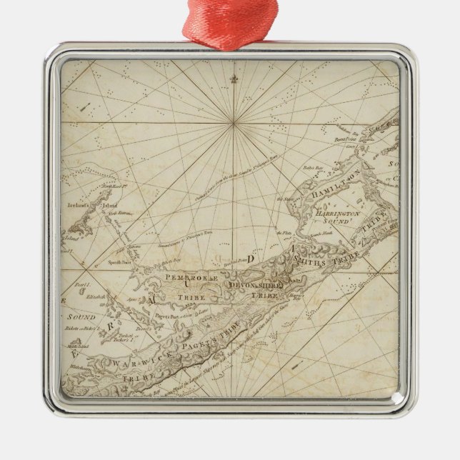 Adorno Metálico Las islas de Bermudas o del verano (Frente)