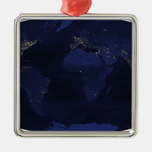 Adorno Metálico Las luces nocturnas generadas por el hombre ½ Eart