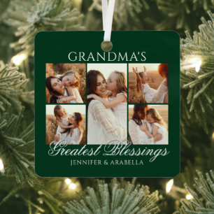 Adorno Metálico Las mejores bendiciones de la abuela 6 Foto Navida