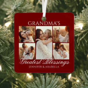 Adorno Metálico Las mejores bendiciones de la abuela 6 Foto Navida