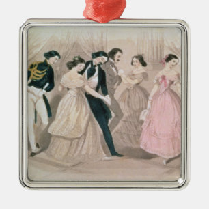 Adorno Metálico Las modas de la polca, de Book de Godey de la