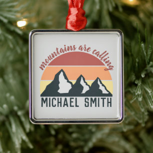 Adorno Metálico Las montañas de colores pastel son grises monocíri