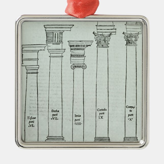 Adorno Metálico Las órdenes de la arquitectura (Frente)