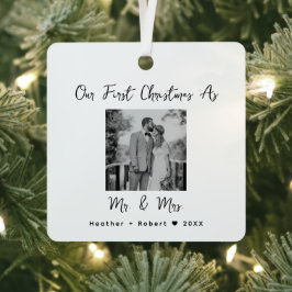 Adorno Metálico Las Parejas Boda Regalo Nuestra Primera Navidad Sr