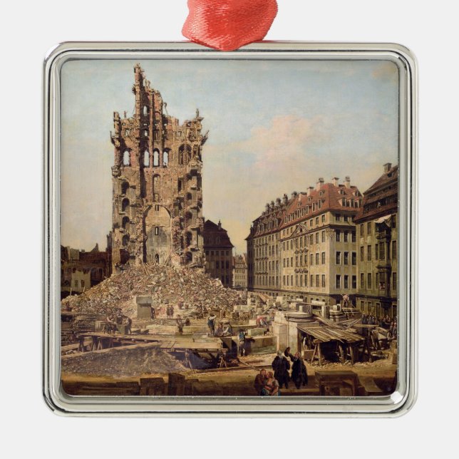 Adorno Metálico Las ruinas del Kreuzkirche viejo, Dresden (Frente)