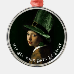 Adorno Metálico Lass irlandés con un Pearl Earring